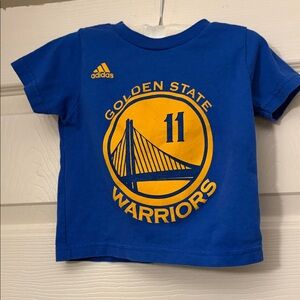 adidas Kids Blue and Gold Warriors T-Shirt